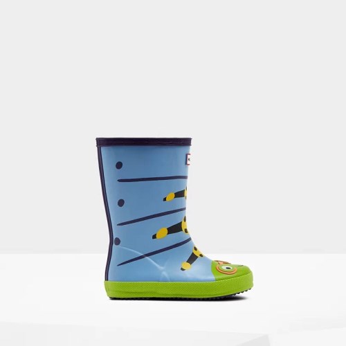 Hunter Original Classic Caterpillar Character Rain Boots For Kids - NZ Y0781